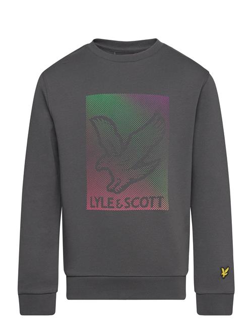 Se Lyle & Scott Dotted Eagle Graphic Sweatshirt Lyle & Scott Grey ved Booztlet