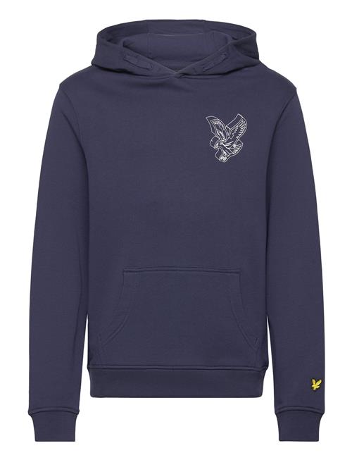 Se Lyle & Scott 3D Eagle Graphic Hoodie Lyle & Scott Navy ved Booztlet