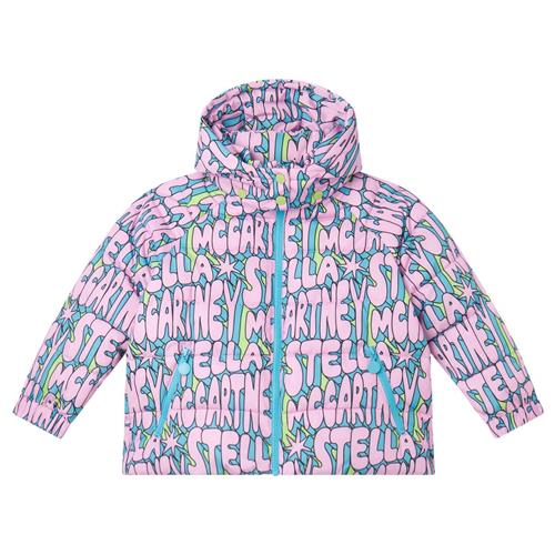 Stella McCartney Kids Logo Vinterjakke Multifarvet | Lilla | 6 years