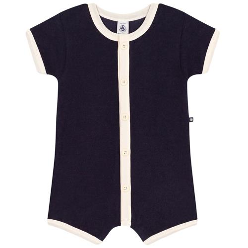 Se Petit Bateau Romper I Frotté Navyblå | Blå | 6 months ved Babyshop