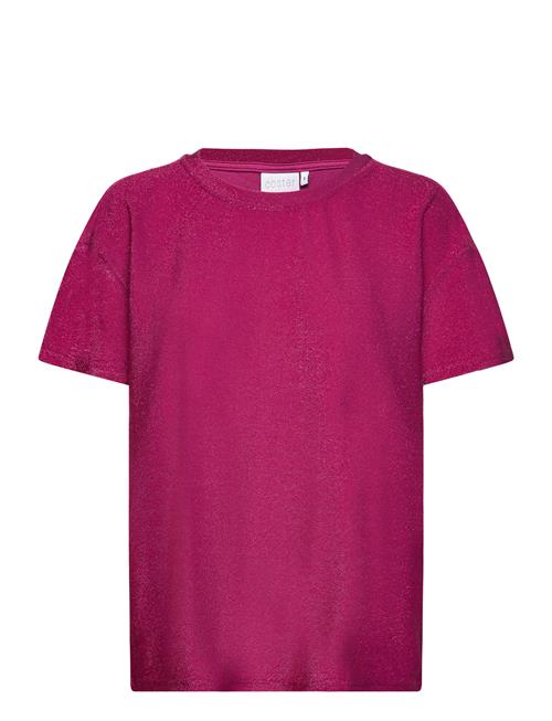 Coster Copenhagen Shimmer Tee In Lurex Jersey Coster Copenhagen Pink