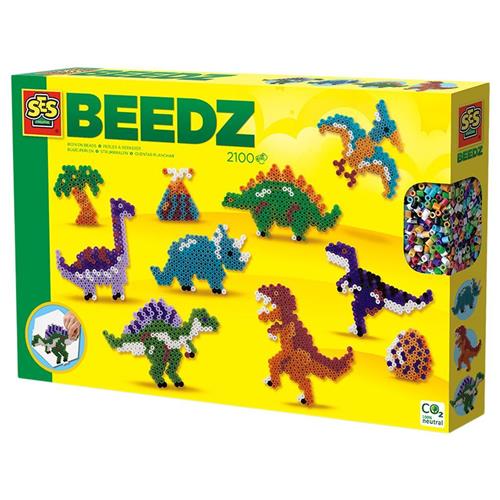 SES Creative Beedz - Dino World Påstryget Perle | Gul | 6-10