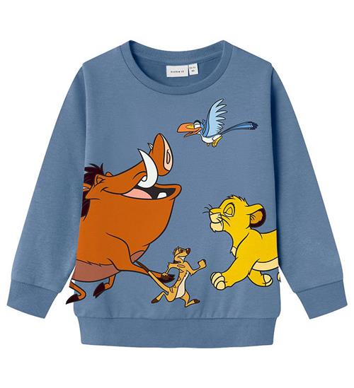 Se Name It Name It Sweatshirt - NmmJais Lionking - Coronet Blue ved KidsWorld