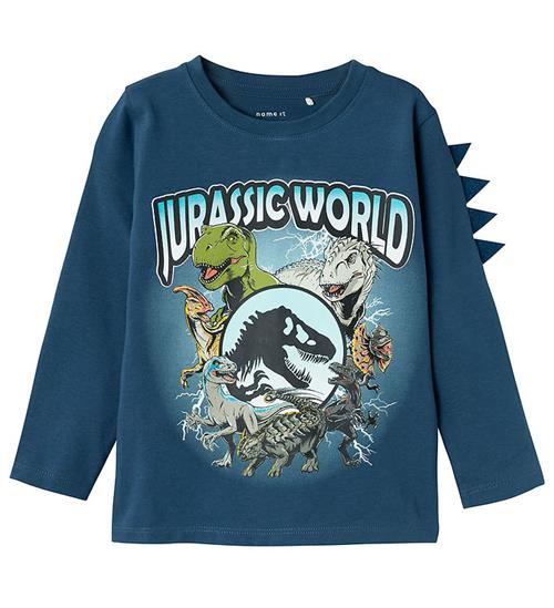 Se Name It Bluse - Noos - NmmJolly Jurassic - Dark Denim ved KidsWorld