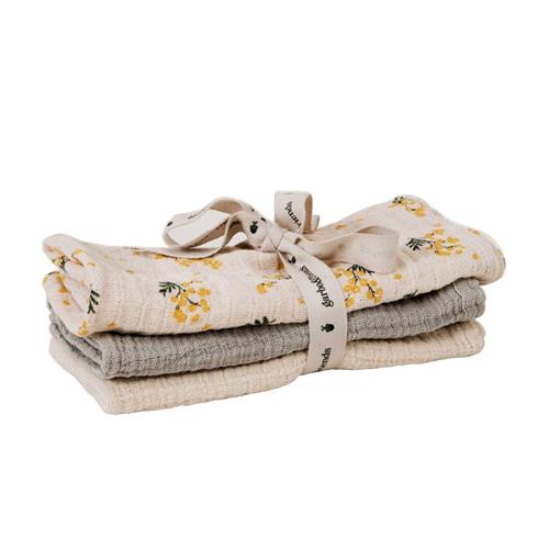 garbo&friends Musselin Gylpe Klude i Pakke med 3 stk. Mimosa | Beige | 0