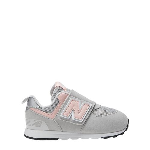 Se New Balance 574 Baby Sneakere Med Velcrostrop Rain Cloud | Grå | 23 EU ved Babyshop