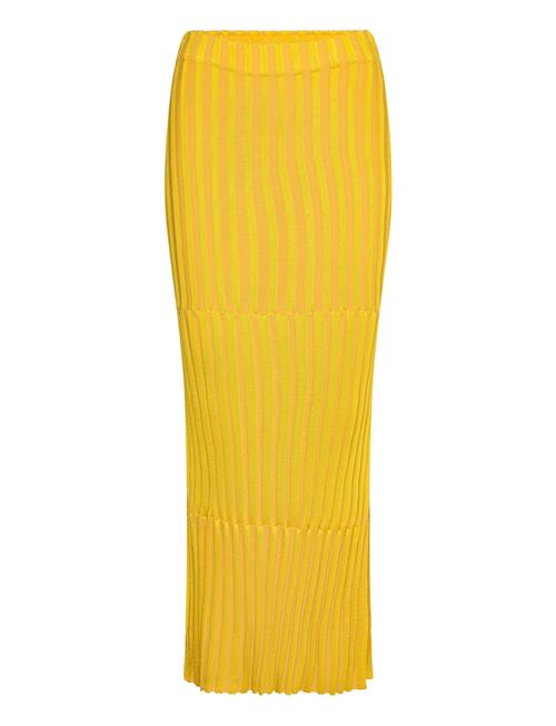 House Of Dagmar Striped Rib Skirt House Of Dagmar Yellow