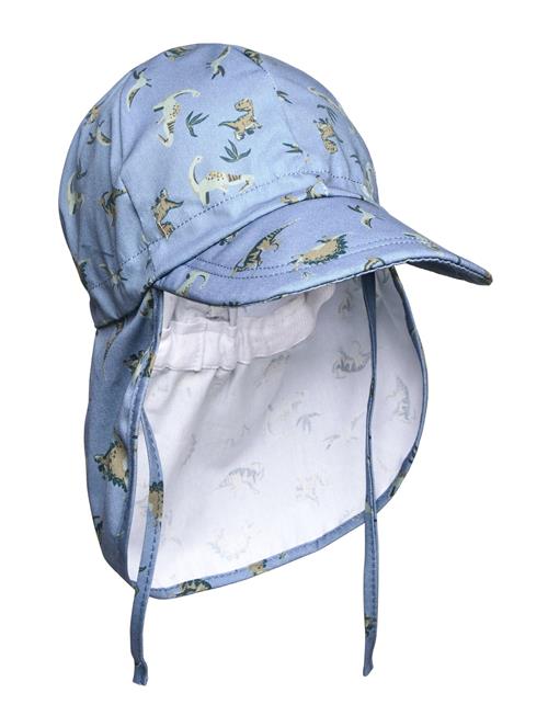 Cap W/Neck & Tie W/Print Melton Blue