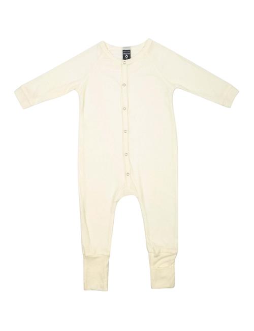 Smallstuff Night Suit, Denim Melange Drop Needle, Merino Wool Smallstuff Cream