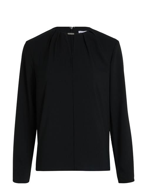 Calvin Klein Metal Bar Long Sleeve Blouse Calvin Klein Black