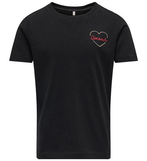 Se Kids Only T-shirt - KogBeate - Black/Amour ved KidsWorld