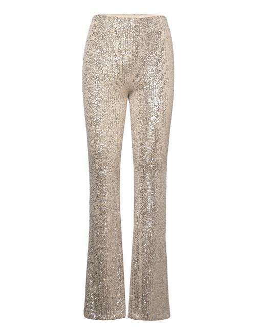 Se Mango Sequin Flared Trousers Mango Beige ved Booztlet