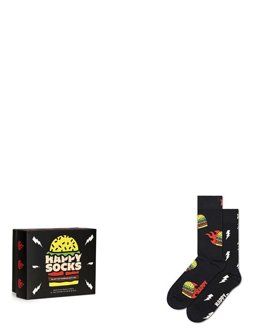 Happy Socks 2-Pack Blast Off Burger Socks Gift Set Happy Socks Black