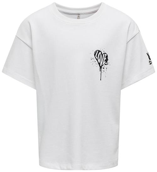 Kids Only Kids Only T-shirt - KogCilla - Bright White/Love