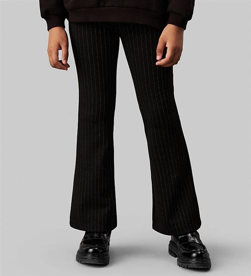 Calvin Klein Bukser - Pinstripe Flare - Ck Black