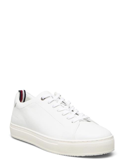 Se Tommy Hilfiger Premium Cupsole Grained Lth Tommy Hilfiger White ved Booztlet