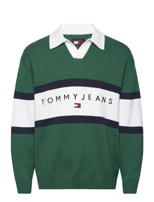 Tommy Jeans Tjm Rlx Trophy Neck Rugby Tommy Jeans Green