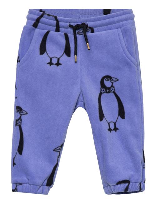 Se Mini Rodini Penguin Fleece Trousers Mini Rodini Blue ved Booztlet