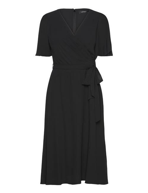 Lauren Ralph Lauren Belted Georgette Dress Lauren Ralph Lauren Black