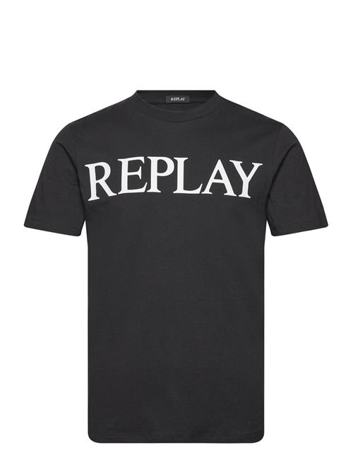 Se Replay T-Shirt Regular Pure Logo Replay Black ved Booztlet