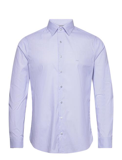 Michael Kors Performance Fine Stripe Slim Shirt Michael Kors Blue