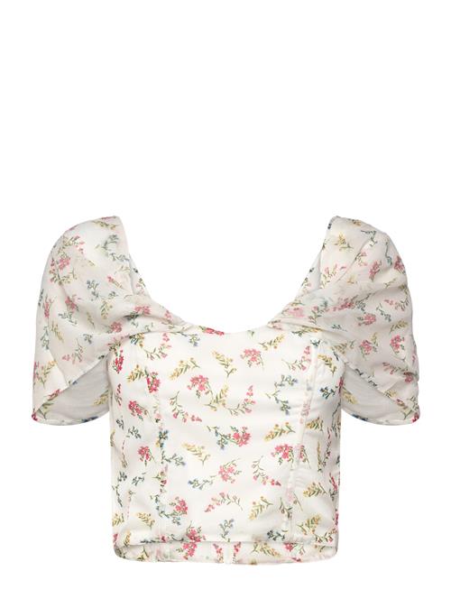 French Connection Floriana Hallie Crinkle Top French Connection White