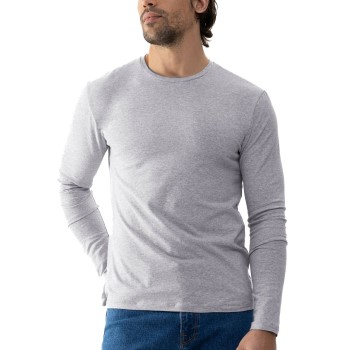 Se Mey Relax Long Sleeves Gråmelerad bomuld Small Herre ved Timarco