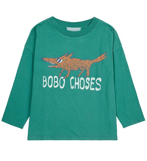 Se Bobo Choses Bluse - The Clever Fox - Dark Green ved KidsWorld