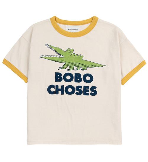 Se Bobo Choses Bobo Choses T-shirt - Talking Crocodile - Off White ved KidsWorld