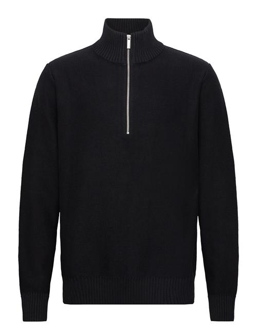 Se Selected Homme Slhaxel Ls Knit Half Zip Selected Homme Black ved Booztlet