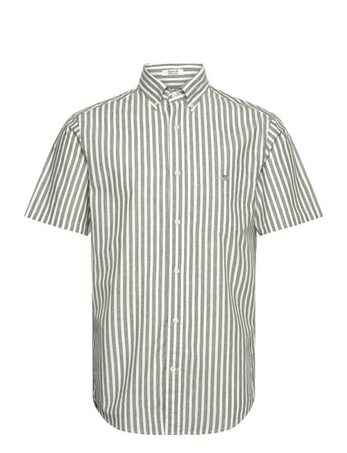 GANT Reg Cotton Linen Stripe Ss Shirt GANT Green