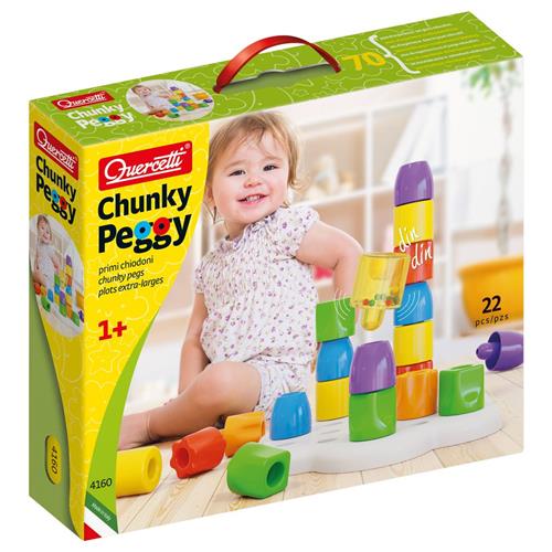 Se Quercetti Chunky Peggy Byggesæt | Rød | 2-4 years ved Babyshop