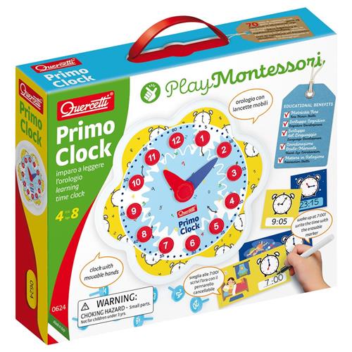 Se Quercetti Play Montessori Primo Ur | Rød | 3-6 ved Babyshop