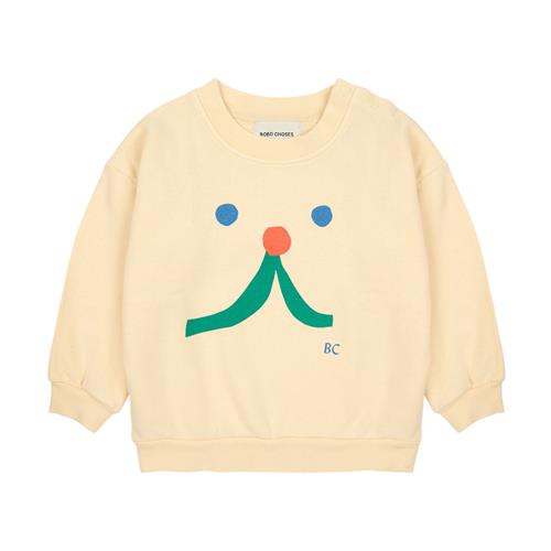 Bobo Choses Funny Face Baby Sweatshirt Lysegul | Gul | 24 months