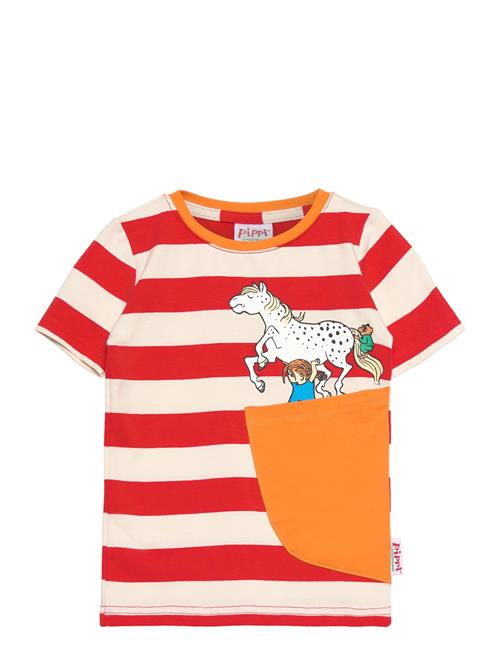 Se Martinex Pippi Stripe T-Shirt Martinex Red ved Booztlet