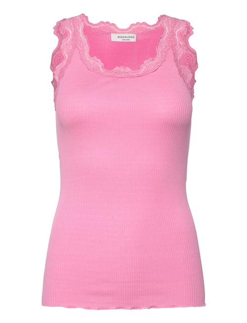 Rosemunde Rwbabette Sl U-Neck Long Lace Top Rosemunde Pink