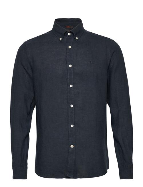 Morris Douglas Linen Shirt-Classic Fit Morris Navy