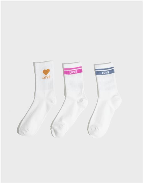 Only - Hvid - Onltalia Tennis Sock 3-Pack Acc