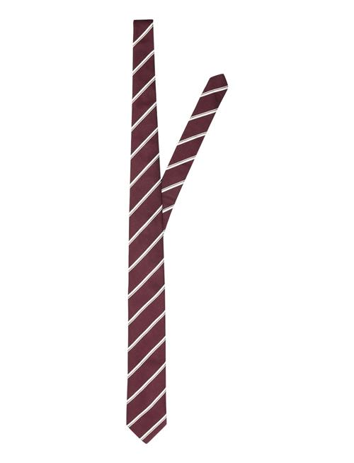 Selected Homme Slhlane Stripe Tie Noos Selected Homme Burgundy