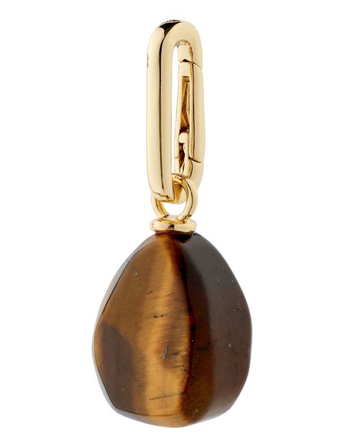 Se Pilgrim Charm Tiger Eye Pendant Pilgrim Gold ved Booztlet