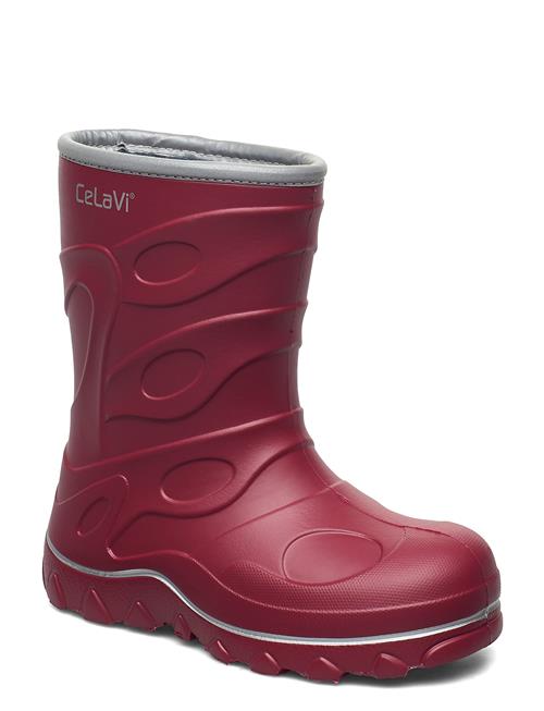 CeLaVi Thermal Wellies -Embossed CeLaVi Red