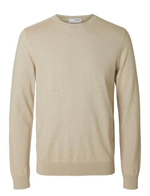 Se Selected Homme Slhberg Crew Neck Noos Selected Homme Beige ved Booztlet