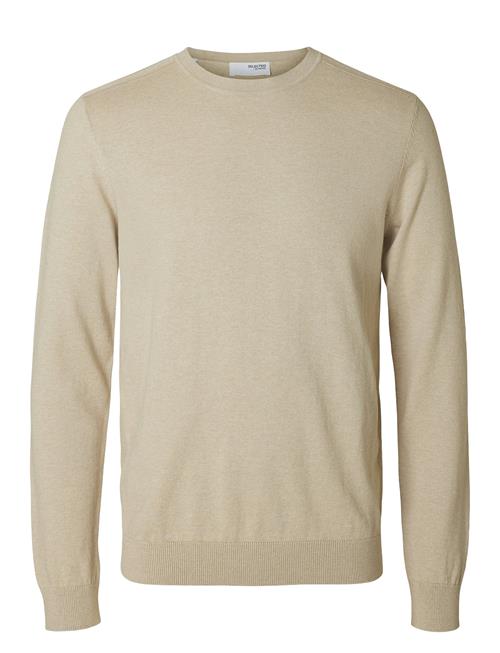 Slhberg Crew Neck Noos Selected Beige