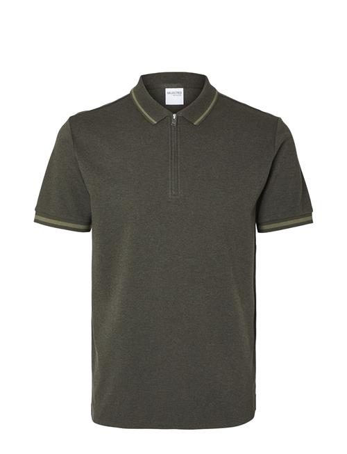 Selected Homme Slhslim-Toulouse Detail Ss Polo Noos Selected Homme Green