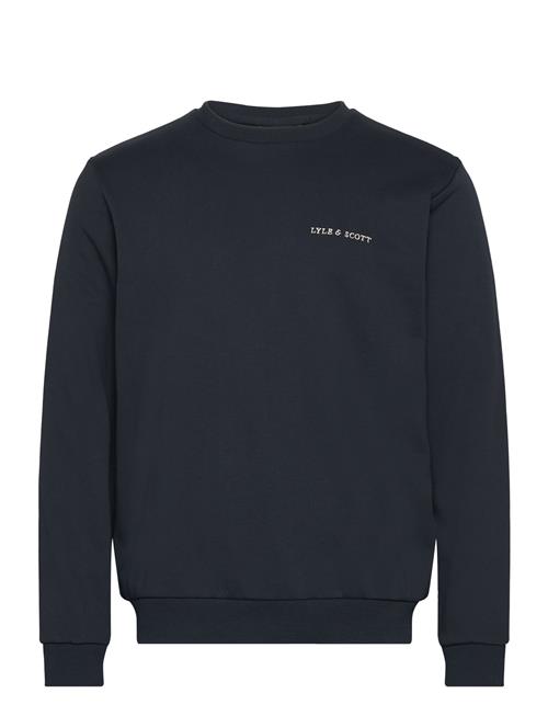 Se Lyle & Scott Embroidered Crew Neck Sweatshirt Lyle & Scott Navy ved Booztlet