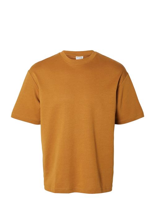 Se Selected Homme Slhlooseoscar Ss O-Neck Tee Noos Selected Homme Yellow ved Booztlet