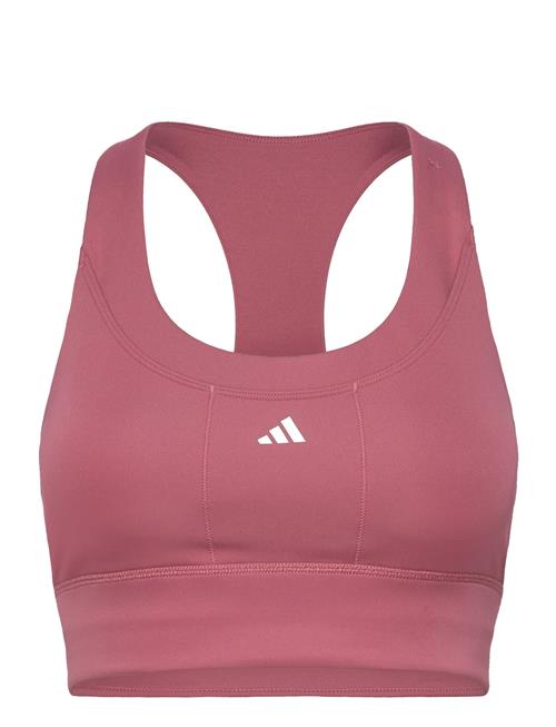 Se adidas Performance Run Pocket Medium Support Bra Adidas Performance Pink ved Booztlet