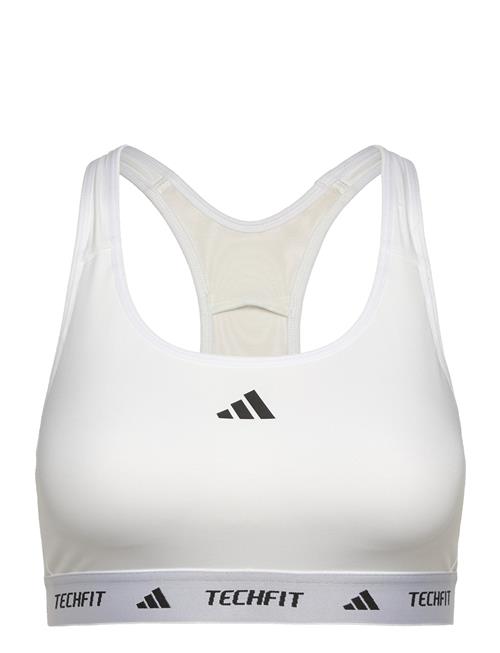 Se adidas Performance Techfit Medium Support Bra Adidas Performance White ved Booztlet