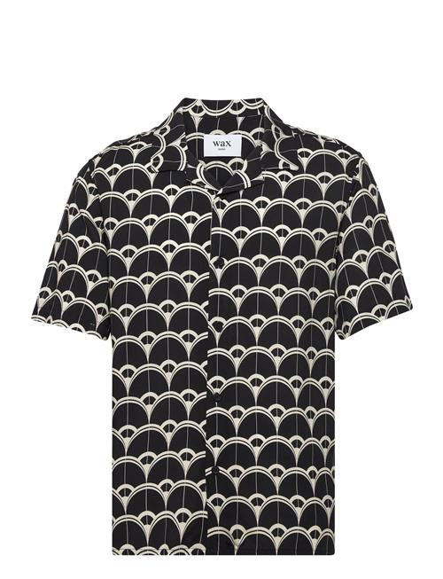 Wax London Didcot Ss Shirt Curve Geo Midnight Wax London Black