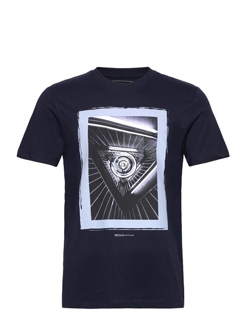 Se Tom Tailor Printed T-Shirt Tom Tailor Navy ved Booztlet